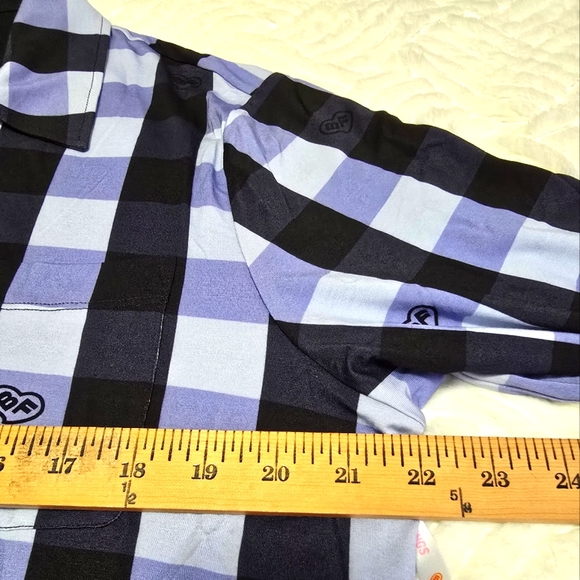 ALICE + OLIVIA Big Feelings Nico Long Sleve PJ Set. Blue/Black. Size M - Picture 10 of 12